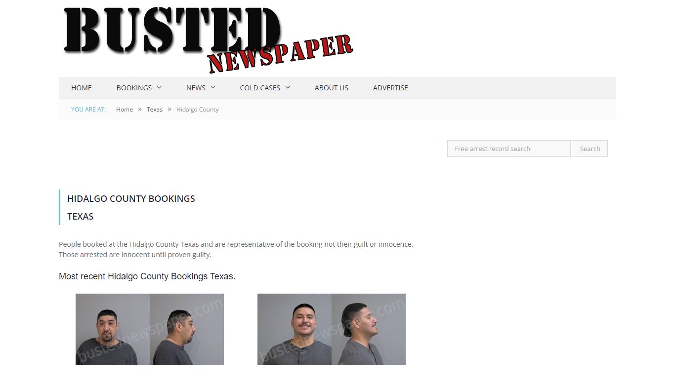 Hidalgo County, TX Mugshots - BUSTEDNEWSPAPER.COM