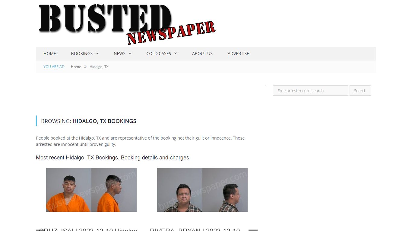 Hidalgo, TX Mugshots - BUSTEDNEWSPAPER.COM